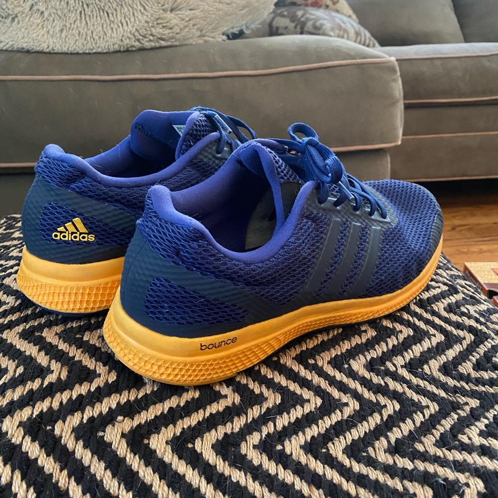 Adidas Men's Mana Bounce Running Shoe Navy/Gold - Mens 12